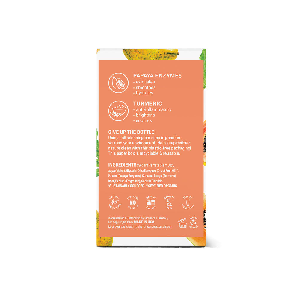 Papaya Turmeric Bar Soap - 10 oz