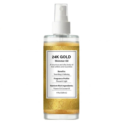 24K Gold Shimmer Oil - 4 fl. oz