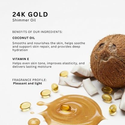 24K Gold Shimmer Oil - 4 fl. oz