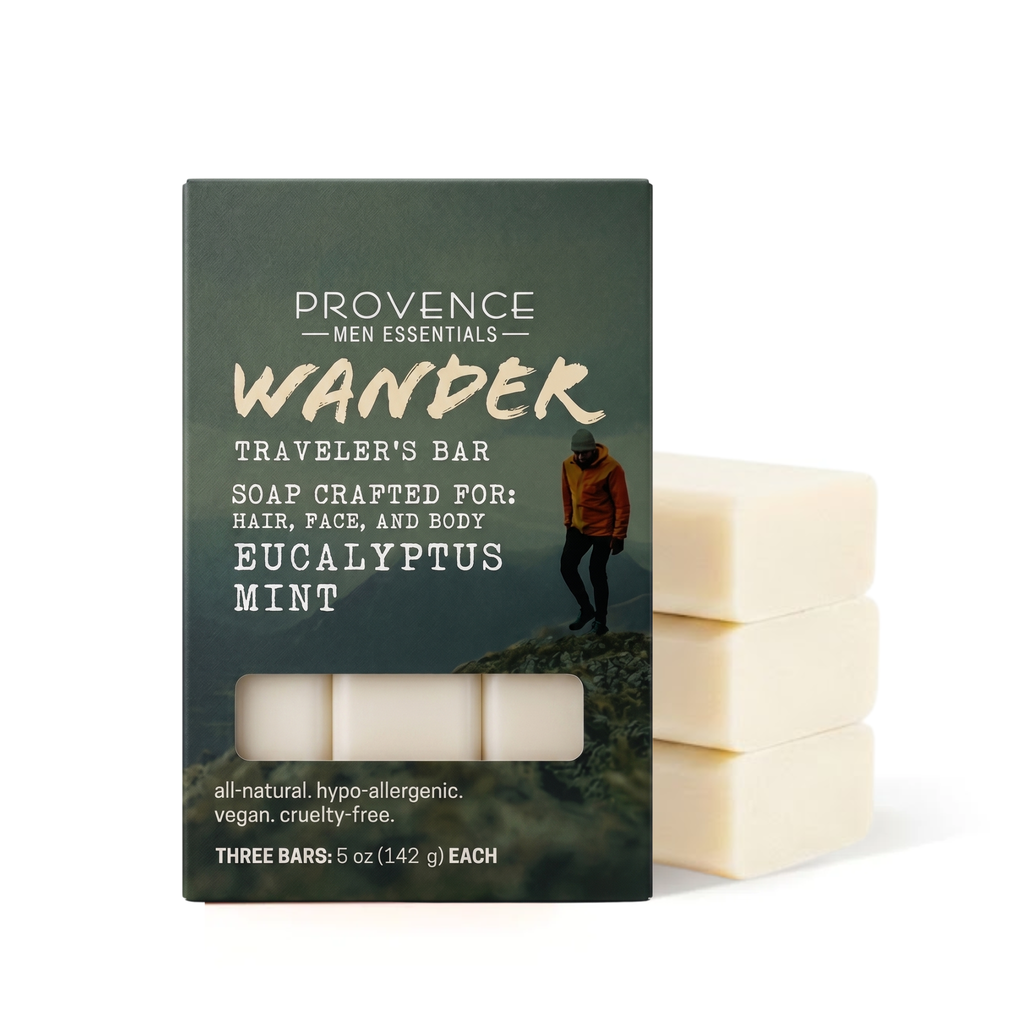 Wander Eucalyptus Mint 3-in-1 Men's Bar Soap – 3x5oz